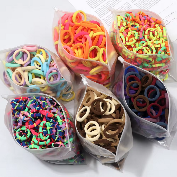 Colorful Elastic Hair Ties 100/200pcs